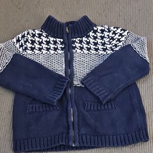 Sky Navy and White Kids Sweater